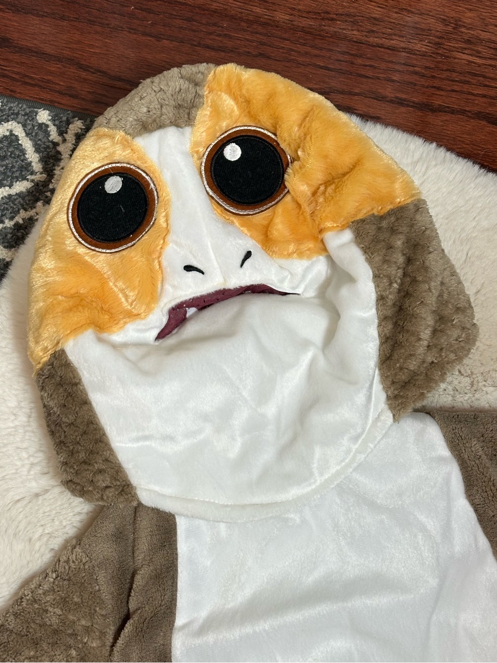 Star Wars Disney PORG Kids Costume - Brown/White/Orange size youth small 4-6 - Picture 3 of 16